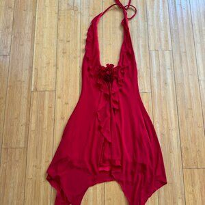 White Fox Red Dress